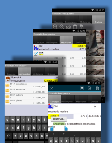 Aplicación de Presupuestos y Mediciones para Android